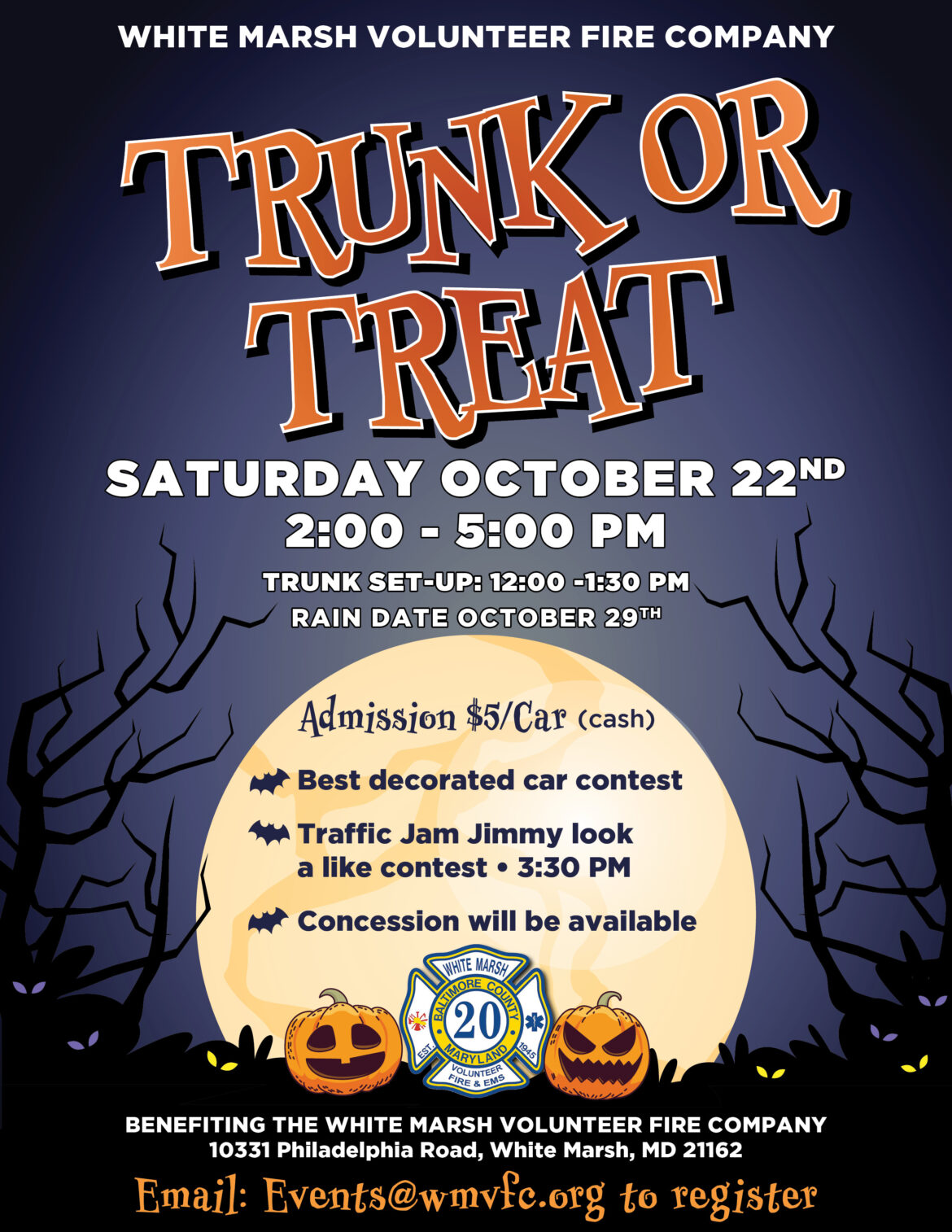 Trunk or treat - White Marsh Volunteer Fire Company